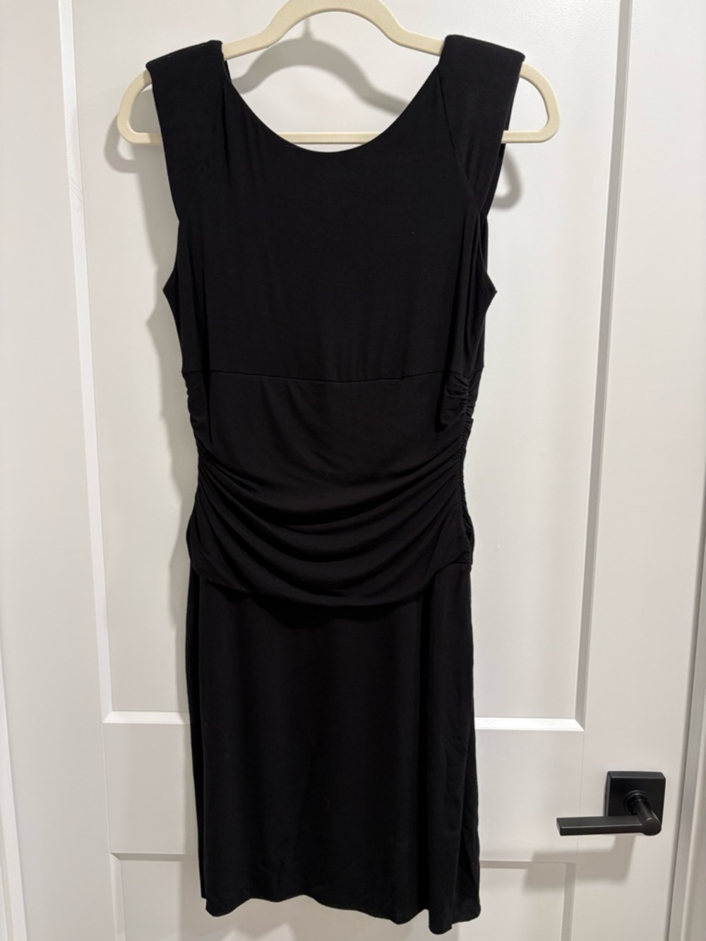 Bailey 44 Black Sleeveless Ruched Waist Mini Dress